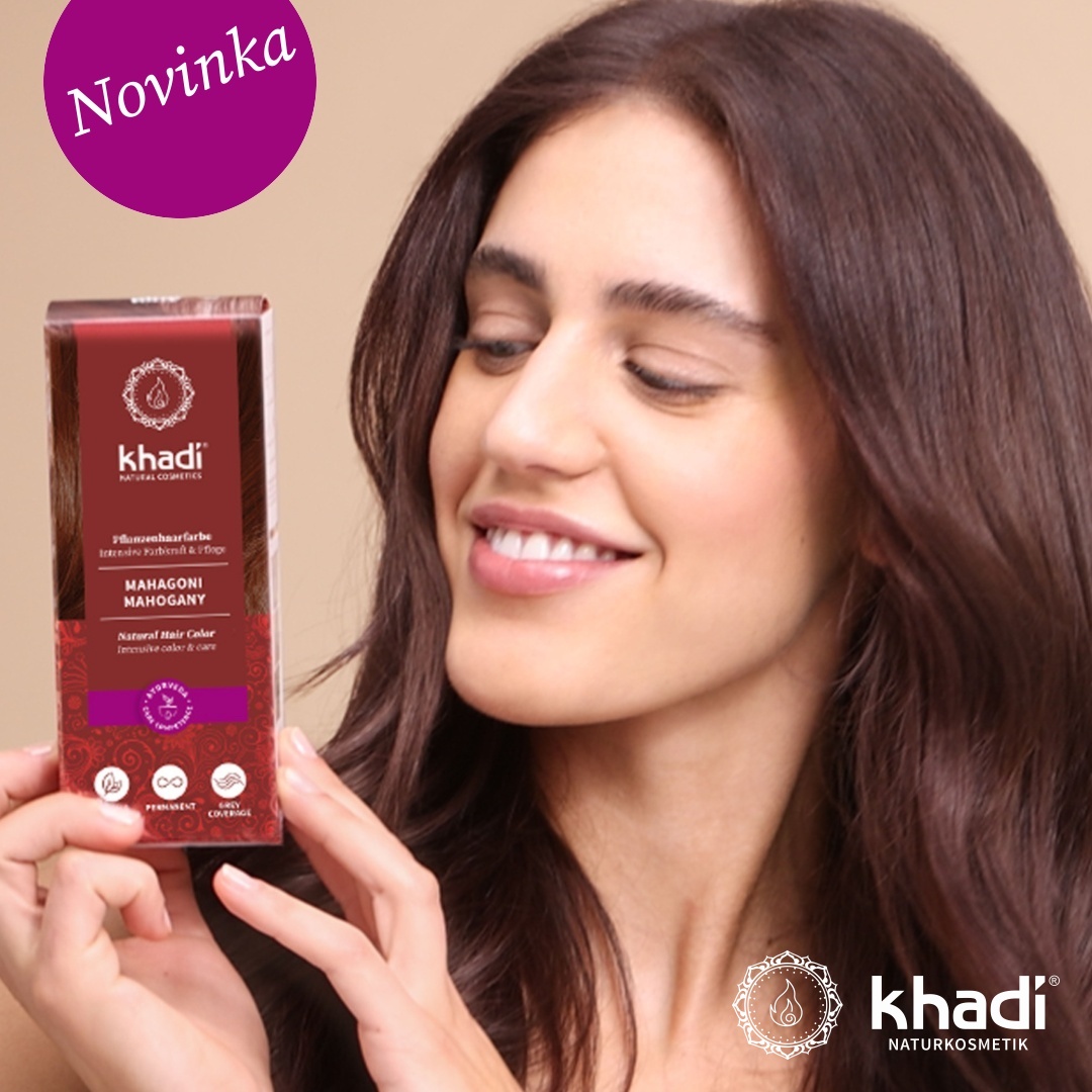 NOVINKA KHADI ROSTLINNÁ BARVA NA VLASY MAHAGONOVÁ Přírodní obchod